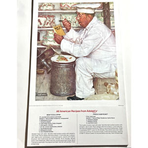 Recipes By Norman Rockwell, 1972 Adolph's Curtis Publishing Co. Ad Donald Art Co
